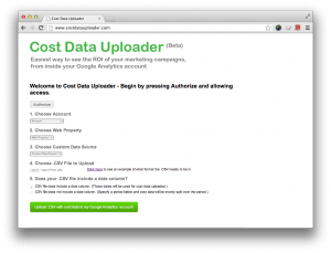 Cost data uploader